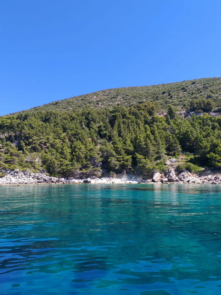 Kutak za opuštanje u sjeni borova uz samu plažu